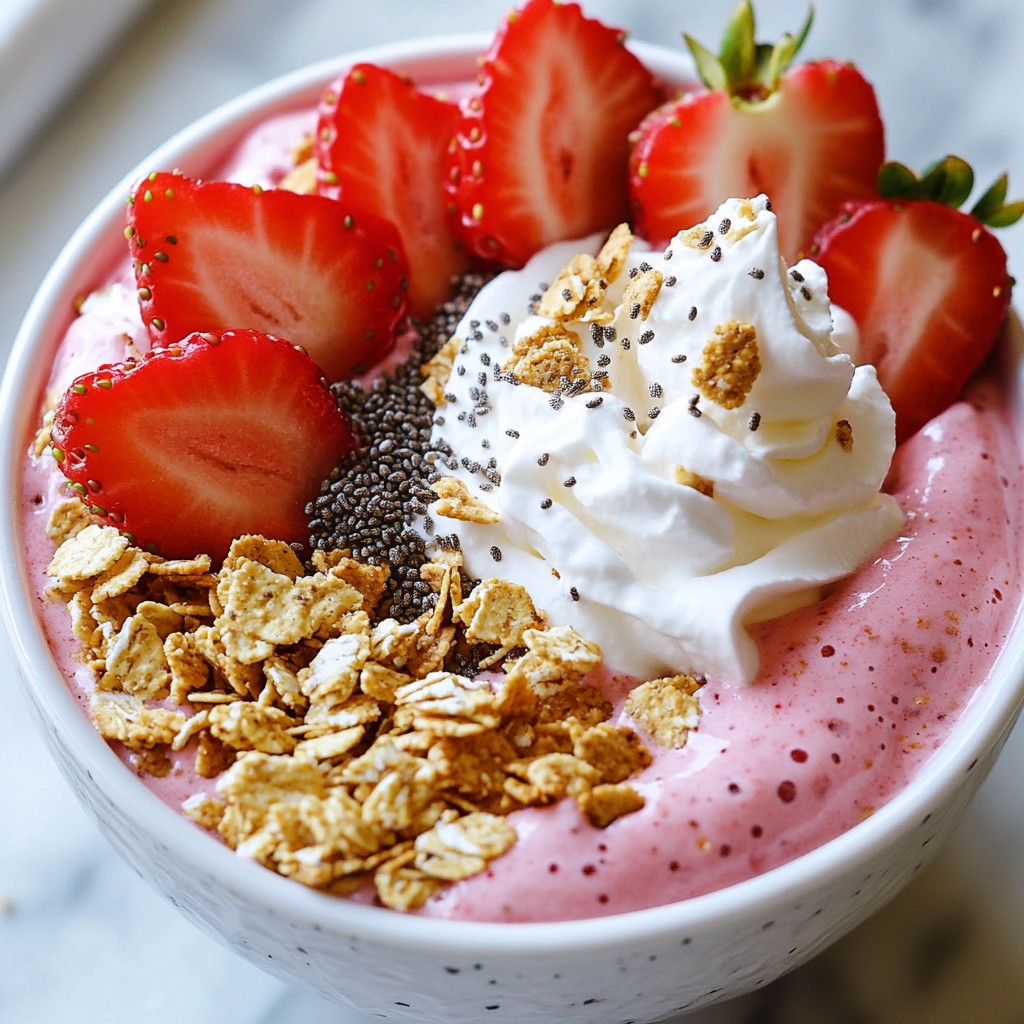 Strawberry Cheesecake Smoothie Bowl Deliciously Healthy