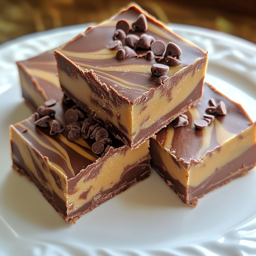 Peanut Butter Chocolate Swirl Fudge Irresistible Treat