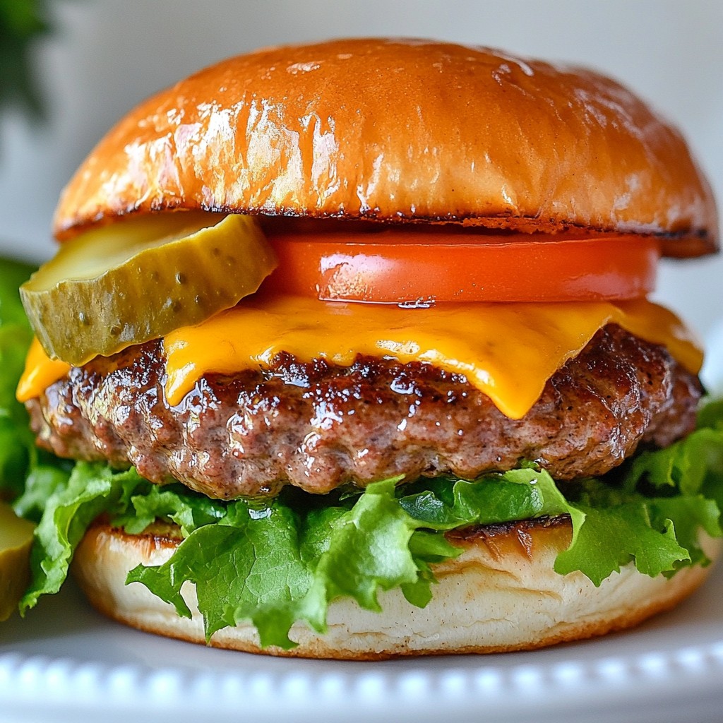Classic Grilled Beef Burgers with Cheddar Delight