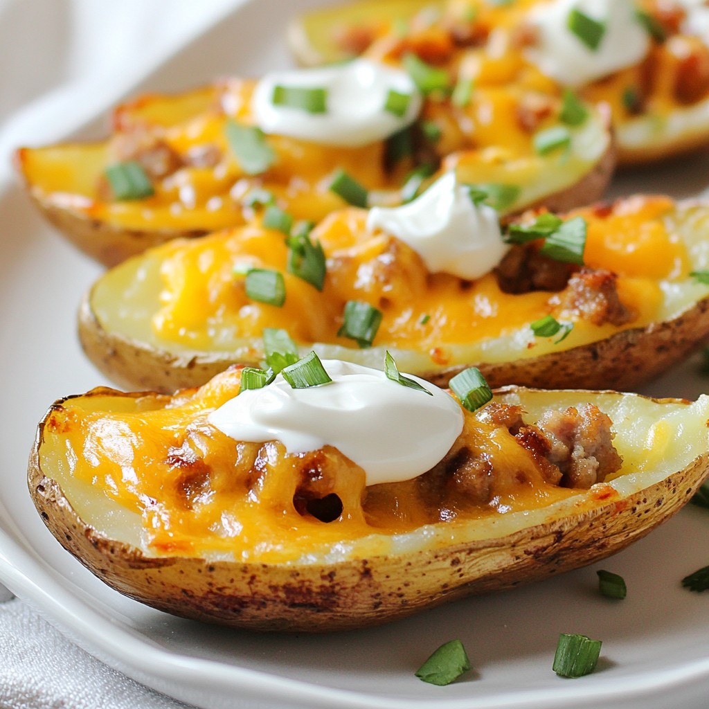 Crispy BBQ Grilled Potato Skins Flavorful Snack Idea