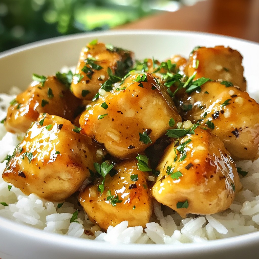 Honey Garlic Butter Chicken Bites Simple and Tasty