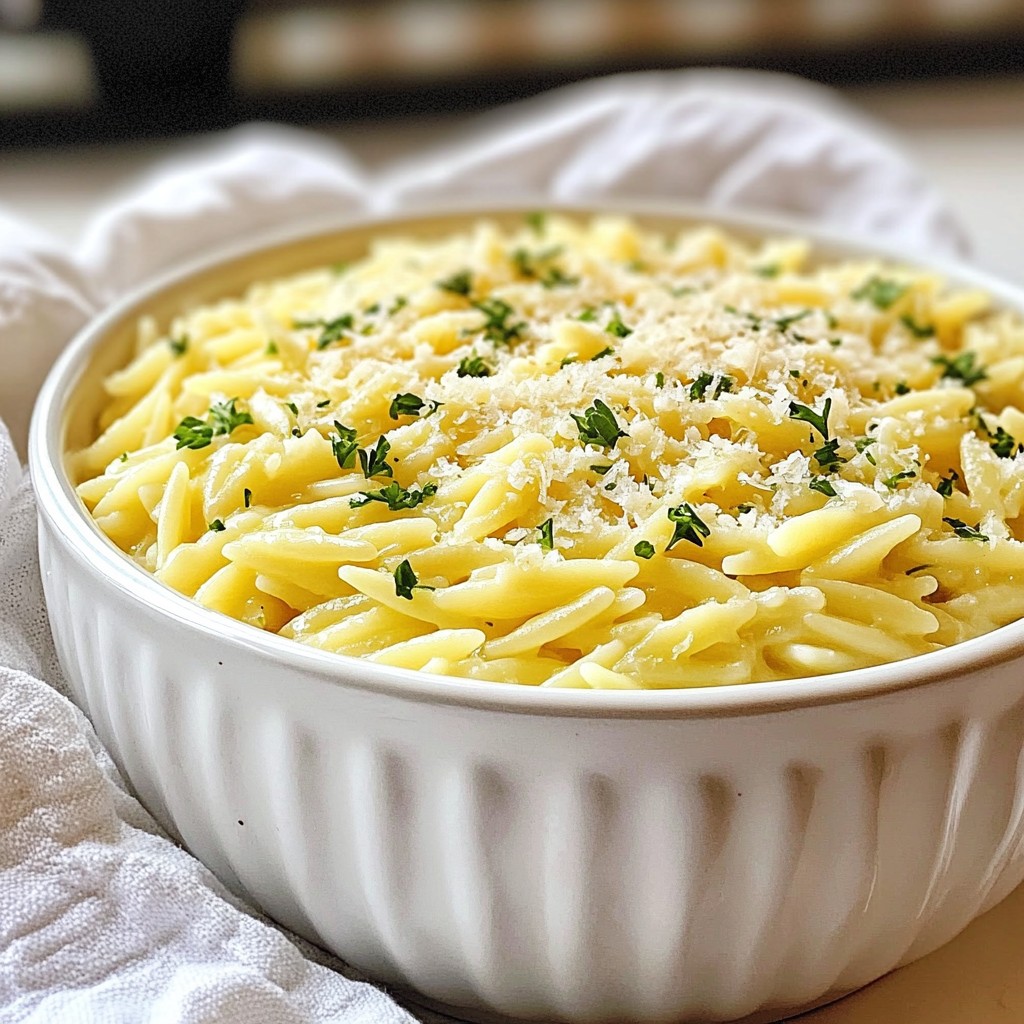 Garlic Butter Parmesan Orzo Flavorful and Easy Recipe