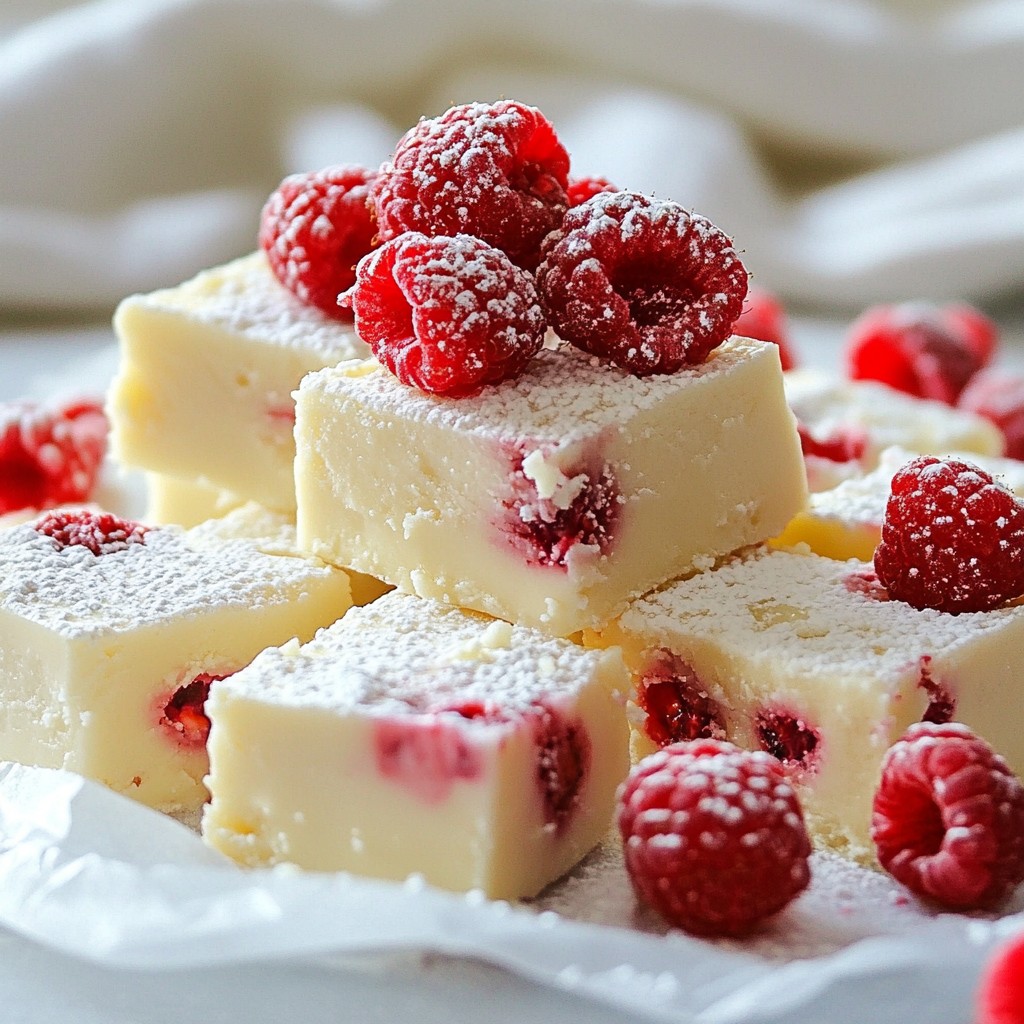 Creamy White Chocolate Raspberry Fudge Delight