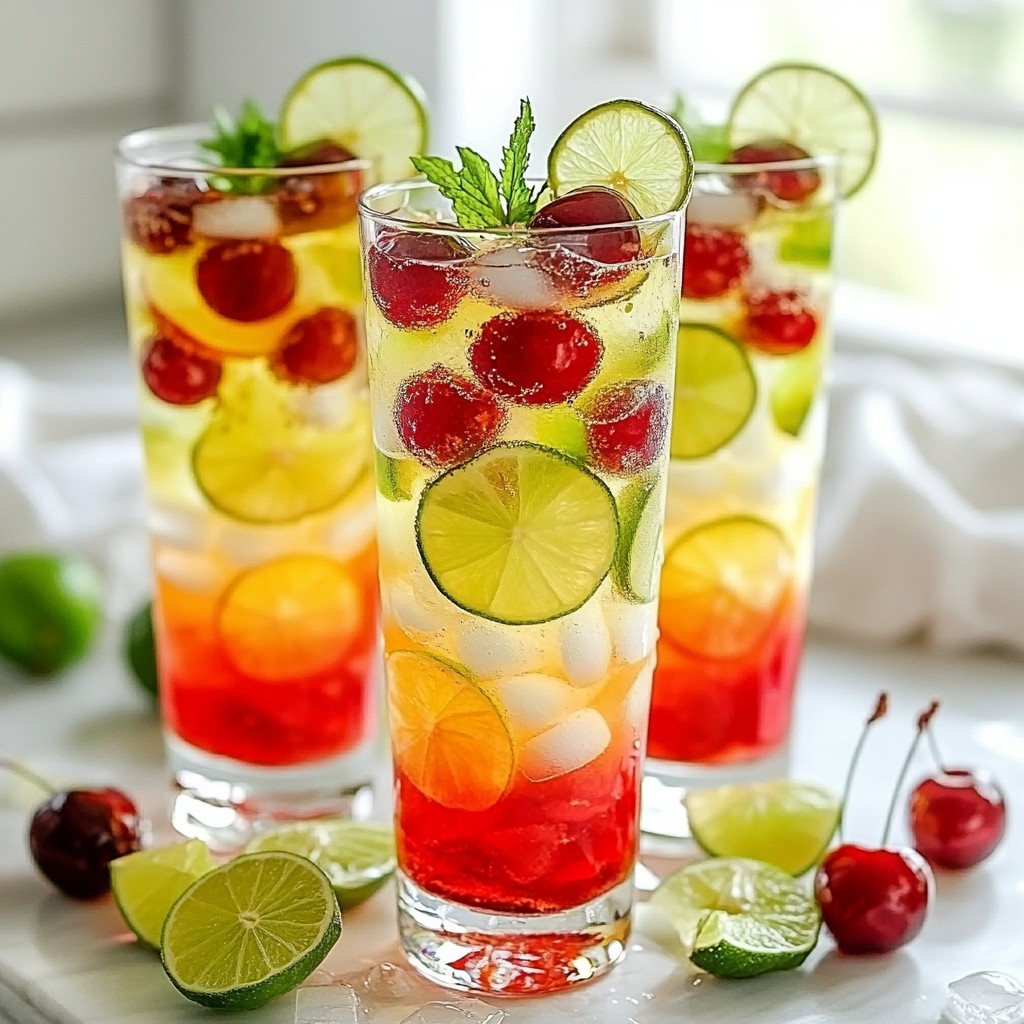 Cherry Limeade Sparkler Refreshing Summer Drink Recipe