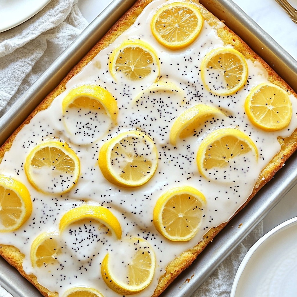 Lemon Poppy Seed Sheet Cake Perfect for Any Occasion