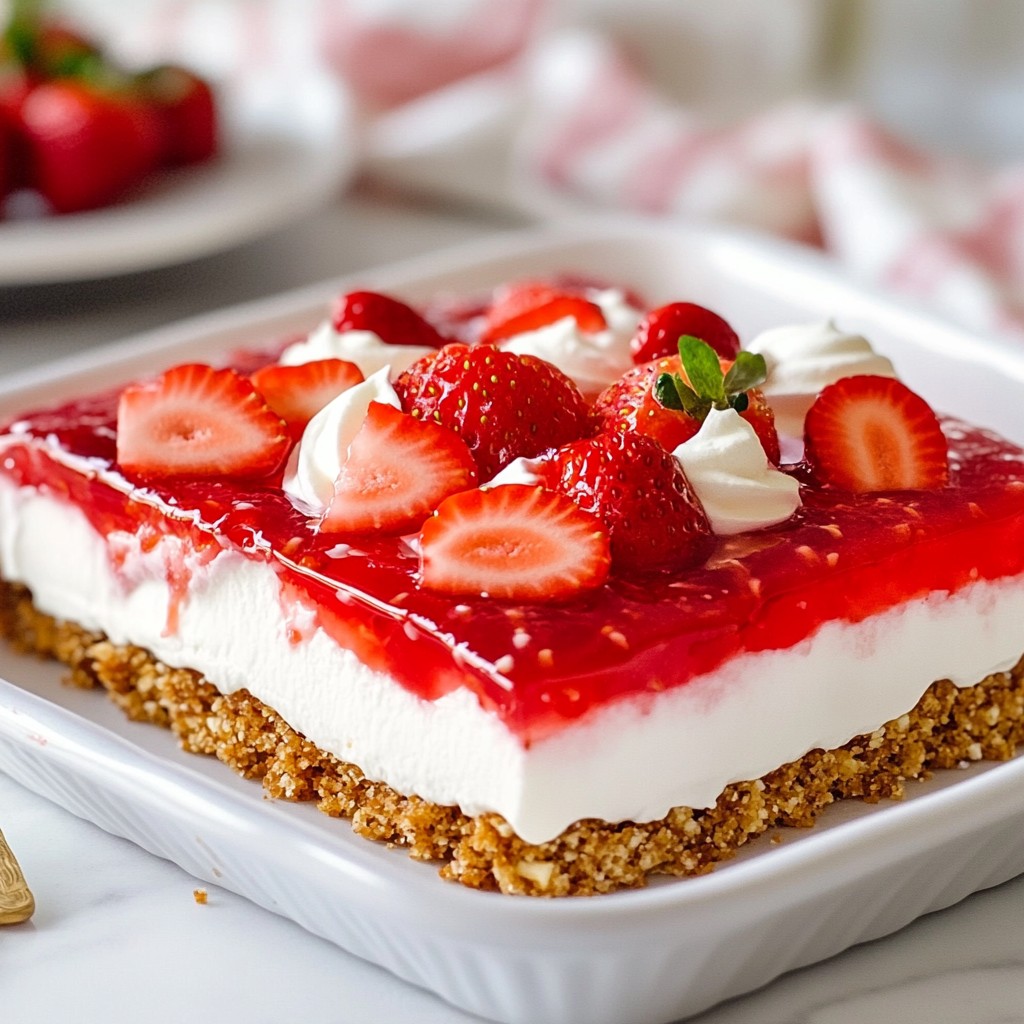 Strawberry Pretzel Salad Bars Delightful Summer Treat