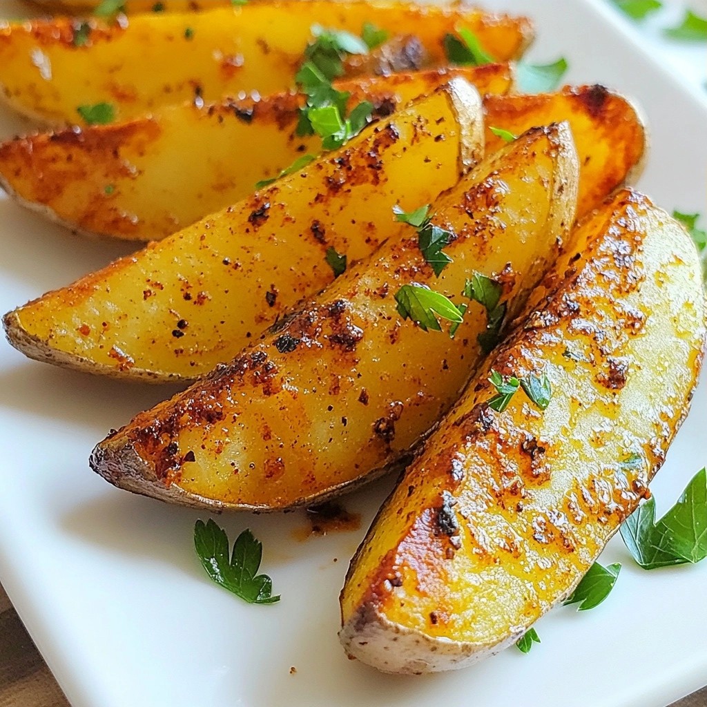 Crispy Barbecue Seasoned Potato Wedges Quick Recipe