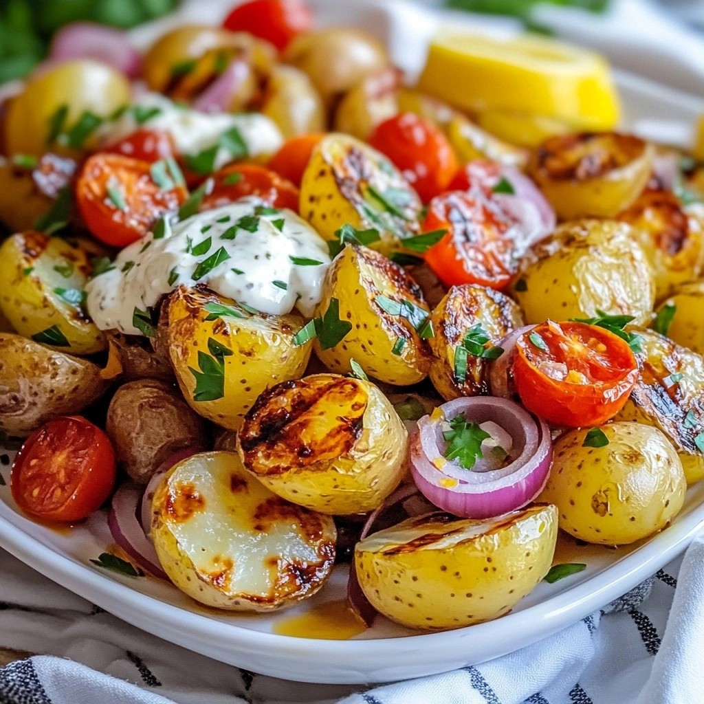 Barbecue Grilled Potato Salad with Herbs Delight