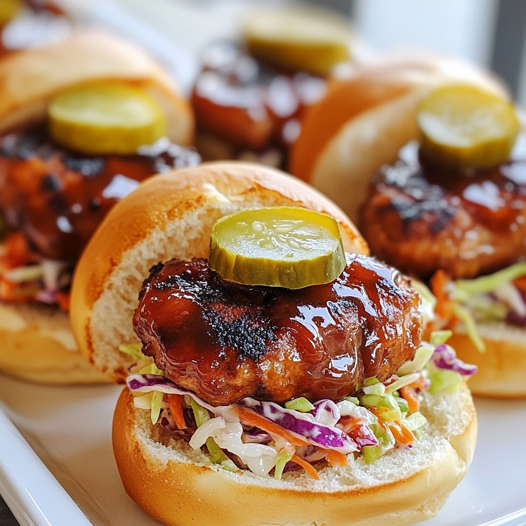 BBQ Grilled Chicken Sausage Sliders Delightful Treat