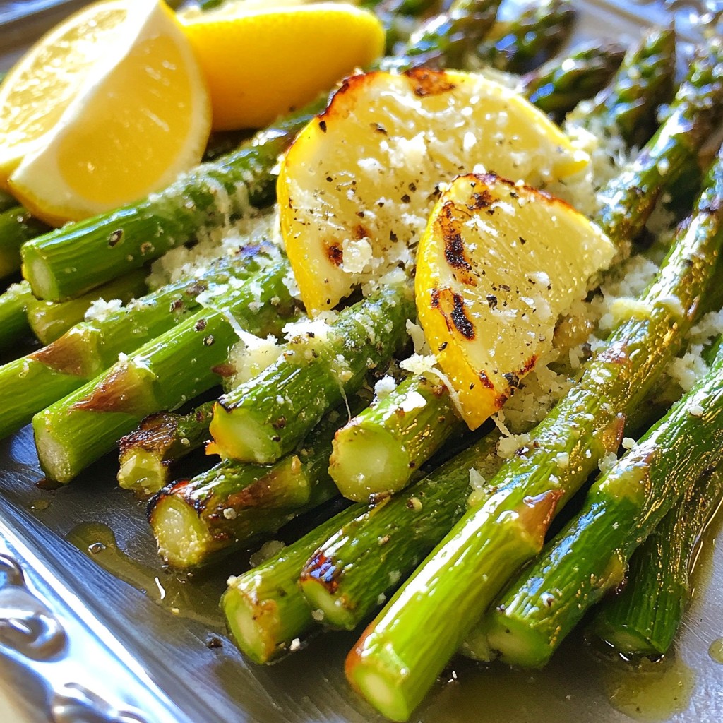 Grilled Lemon Garlic Asparagus Spears Flavorful Dish