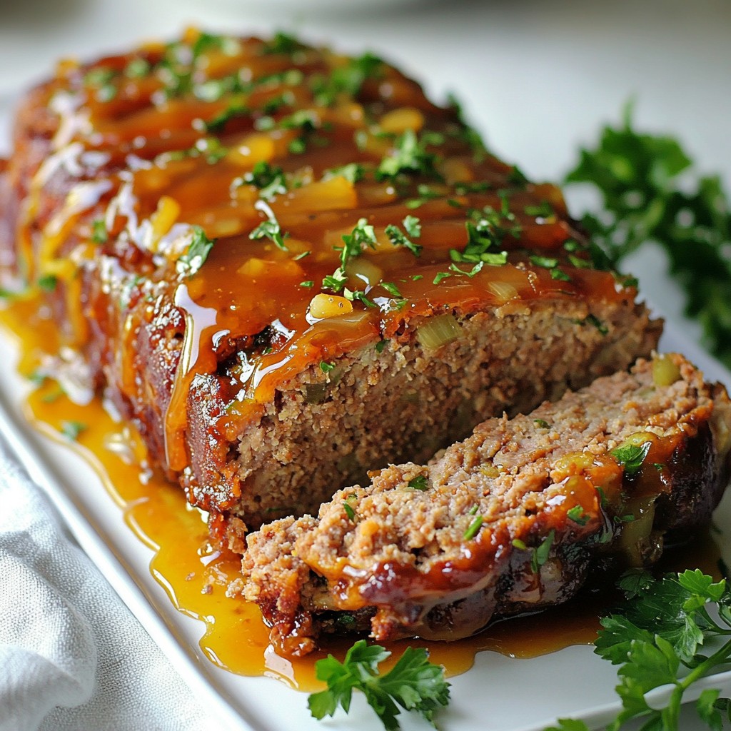 Honey Garlic Glazed Meatloaf Scrumptious Savory Dish