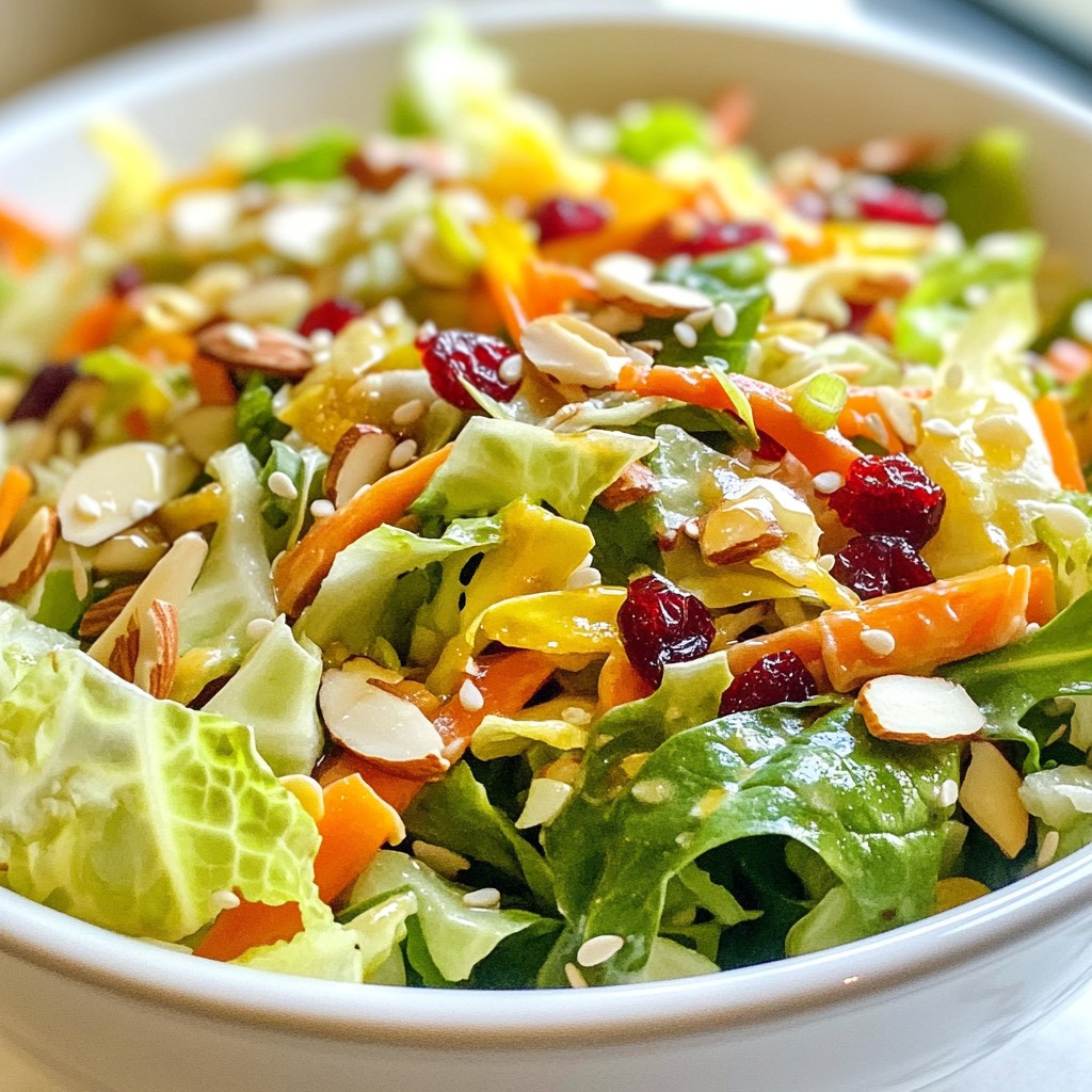 Honey Sesame Crunch Salad Fresh and Flavorful Dish