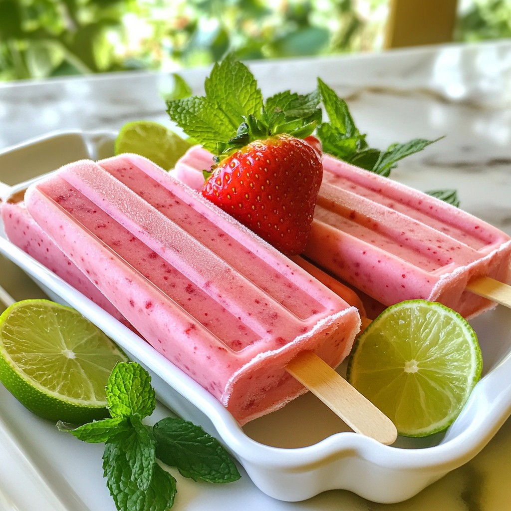 Frozen Strawberry Margarita Pops Refreshing Summer Treat