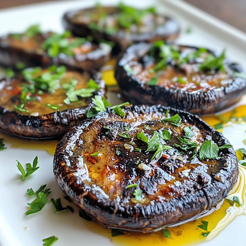 Garlic Butter Grilled Portobello Mushrooms Delight