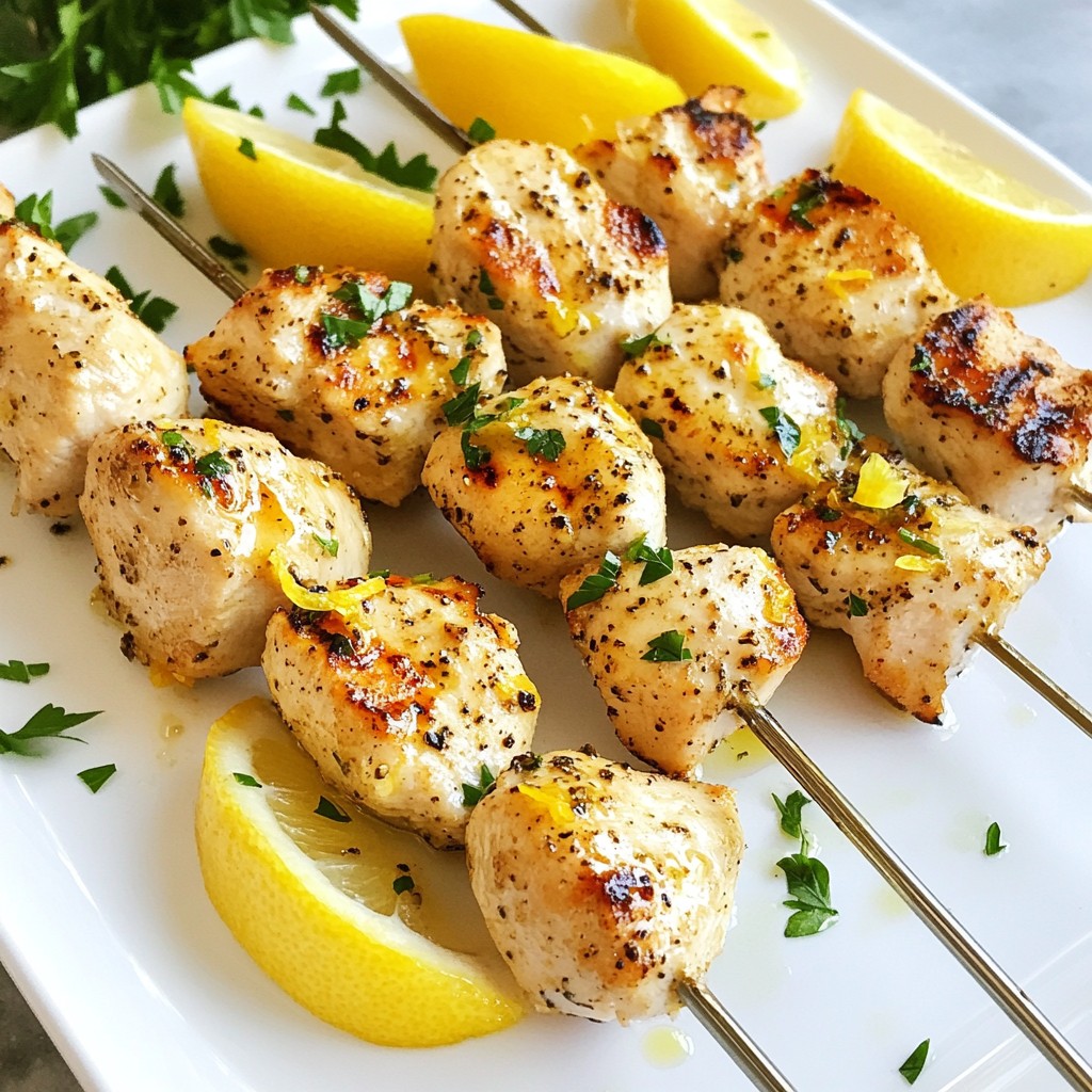 Lemon Pepper Grilled Chicken Skewers Simple Recipe