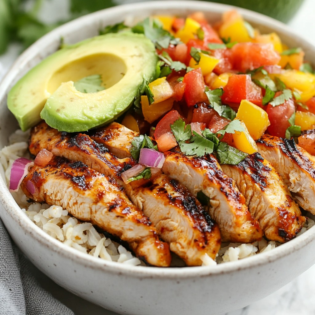 Fire Roasted Salsa Chicken Bowls Flavorful Delight