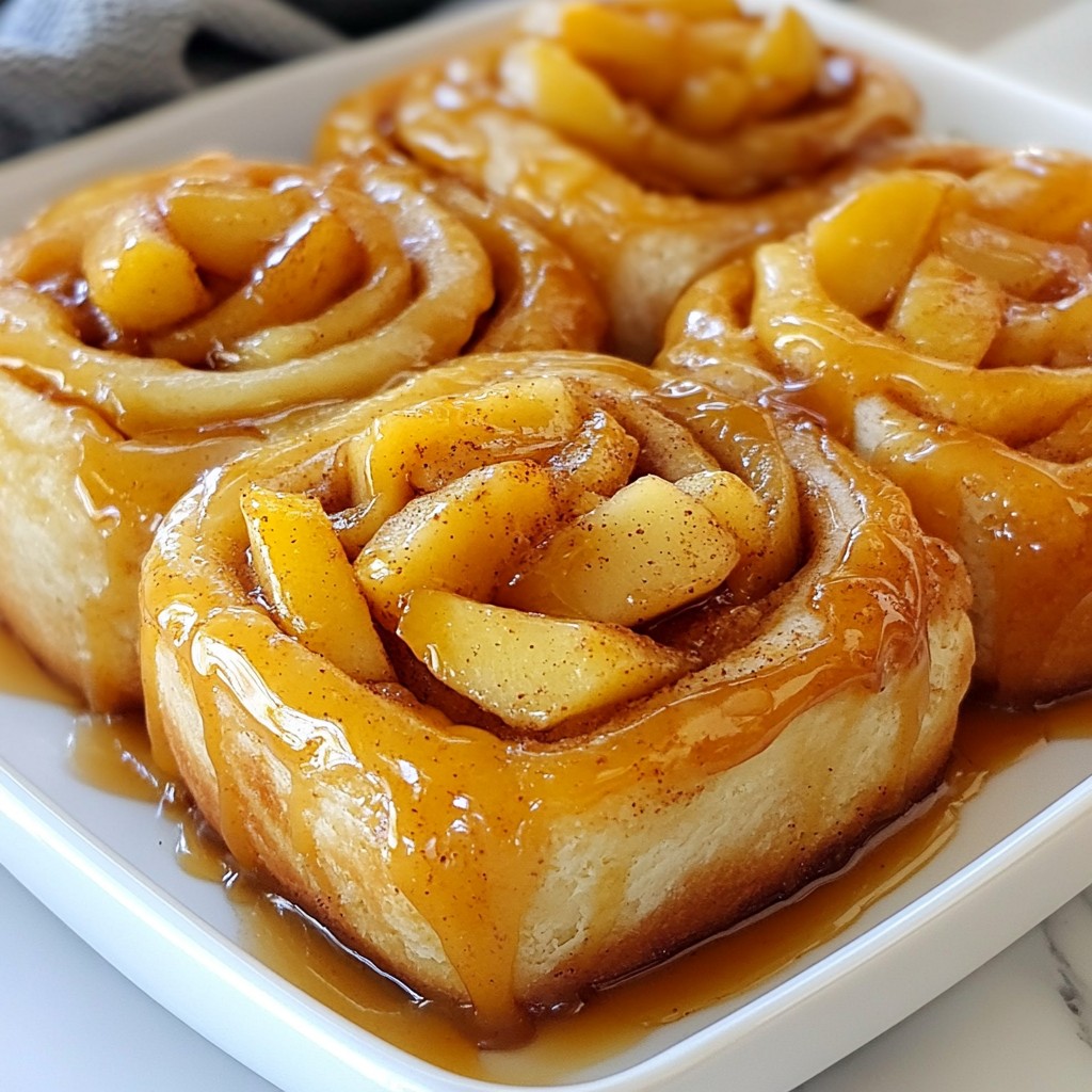 Caramel Apple Cinnamon Rolls Delightful and Easy Treat