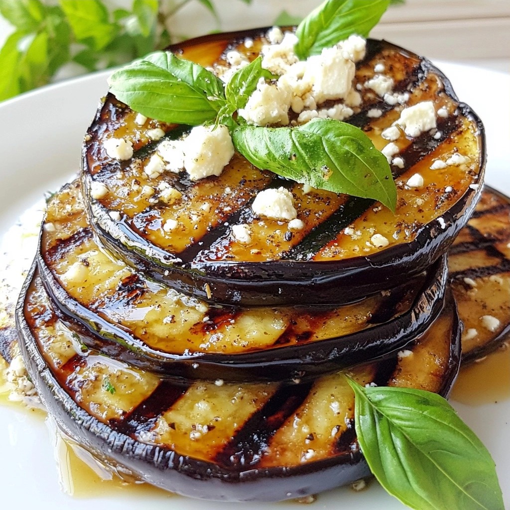 Charcoal Grilled Balsamic Glazed Eggplant Delight