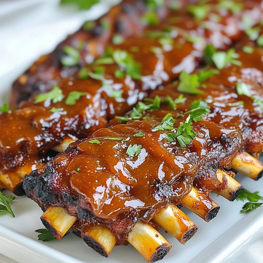 Sticky Apricot BBQ Beef Ribs Rich and Flavorful Dish