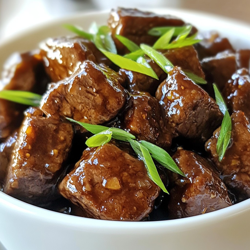 Brown Sugar Bourbon Steak Tips Savory and Flavorful Dish