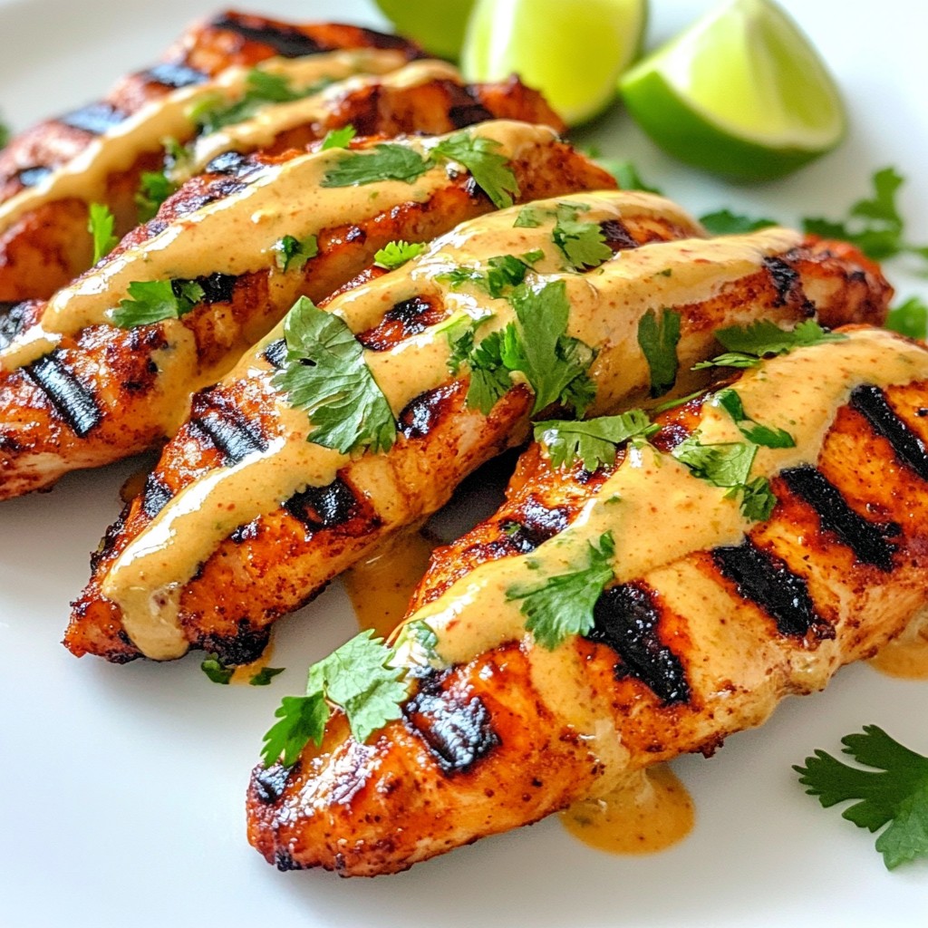 Spicy Grilled Chicken Tenders with Chipotle Sauce