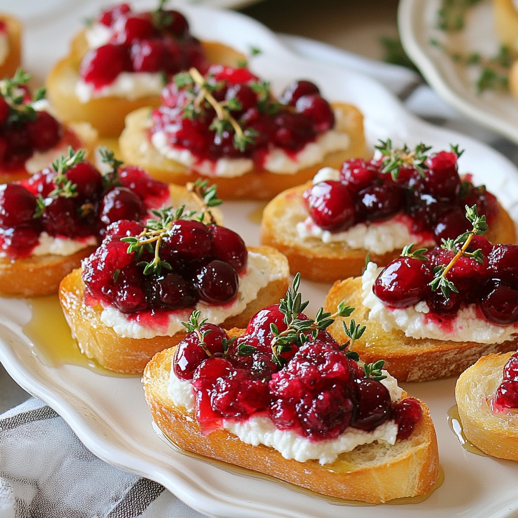 Savory Cranberry Goat Cheese Crostini Delight