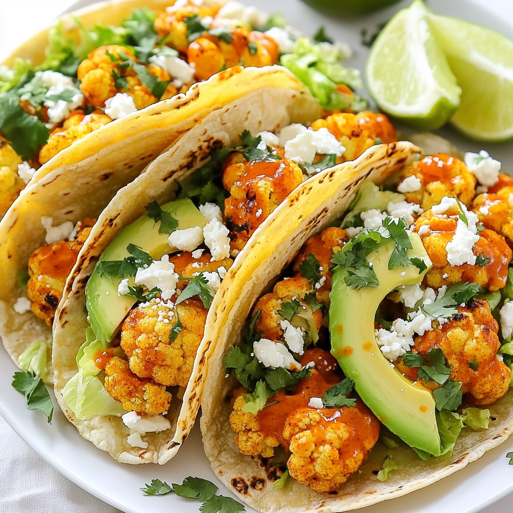 Buffalo Cauliflower Tacos Flavorful and Easy Recipe