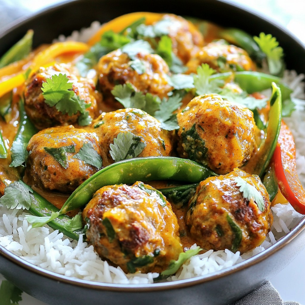 Thai Red Curry Meatballs Savory and Simple Dish