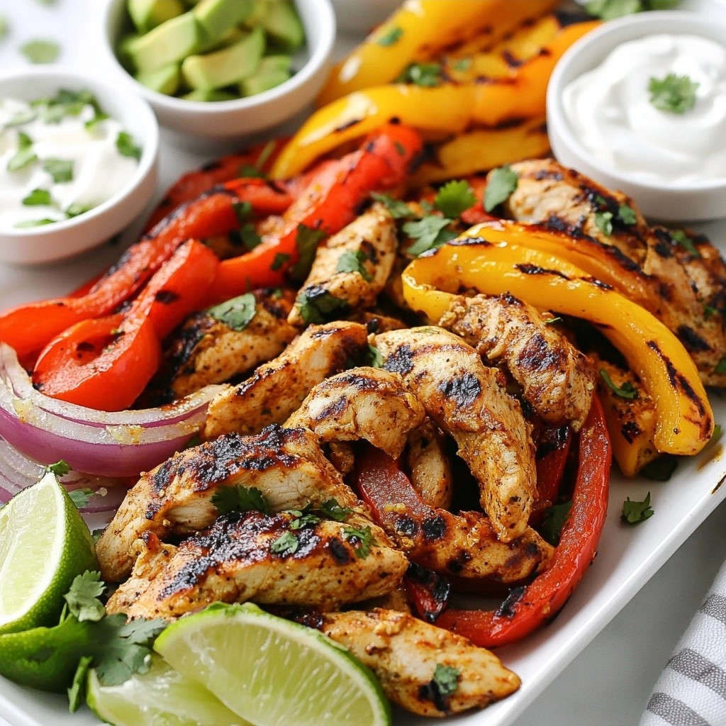 Spicy Grilled Lime Chicken Fajitas Easy Recipe