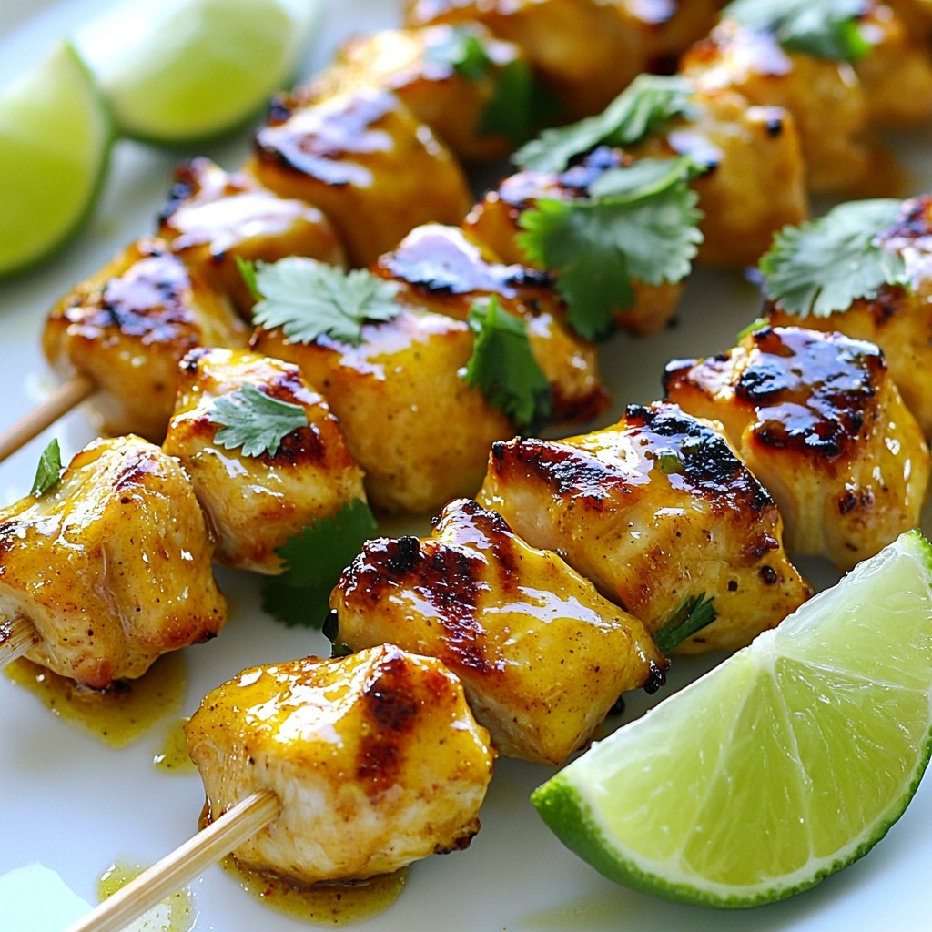 Honey Lime Chicken Skewers Tasty Grilled Delight