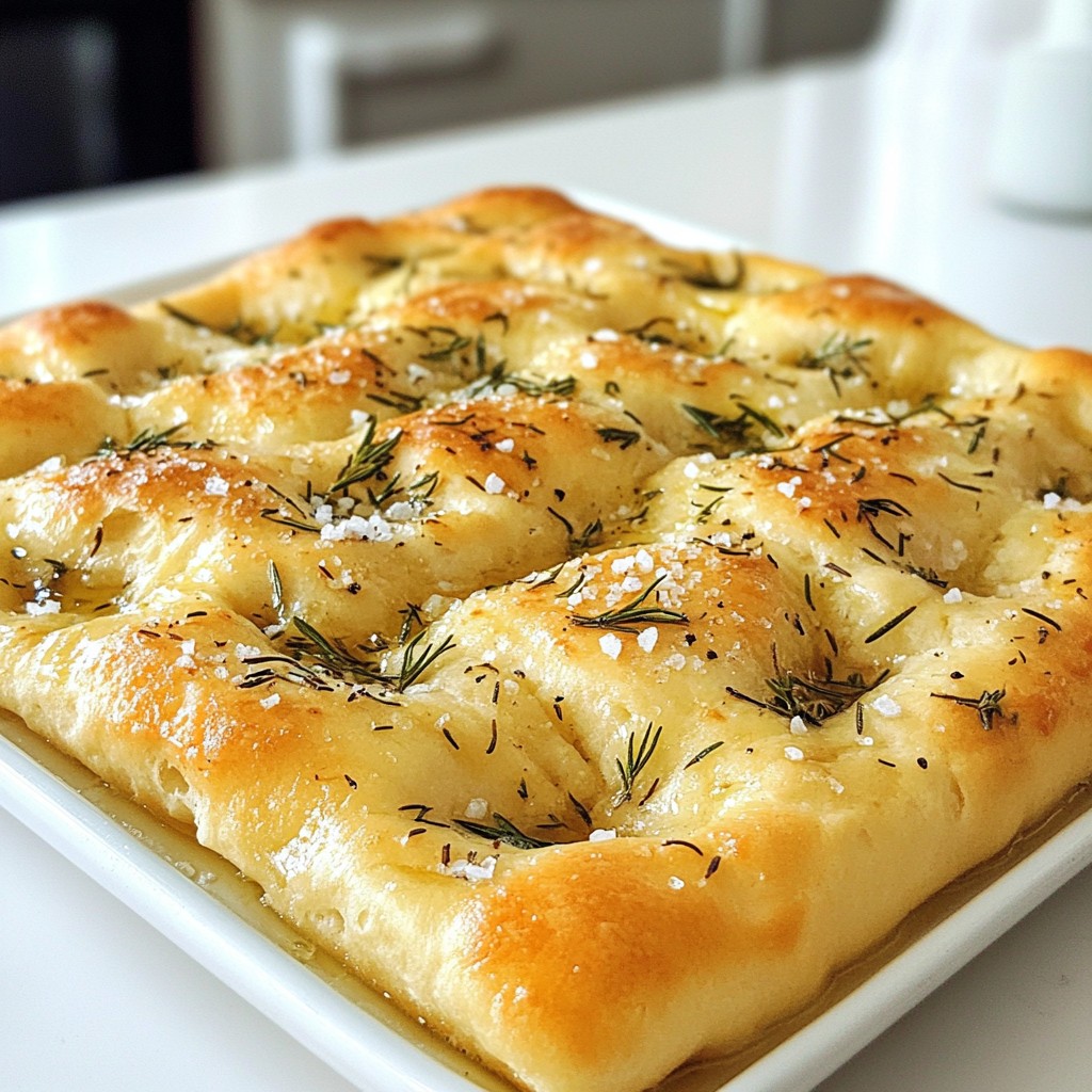 Rosemary Sea Salt Focaccia Easy and Flavorful Bread