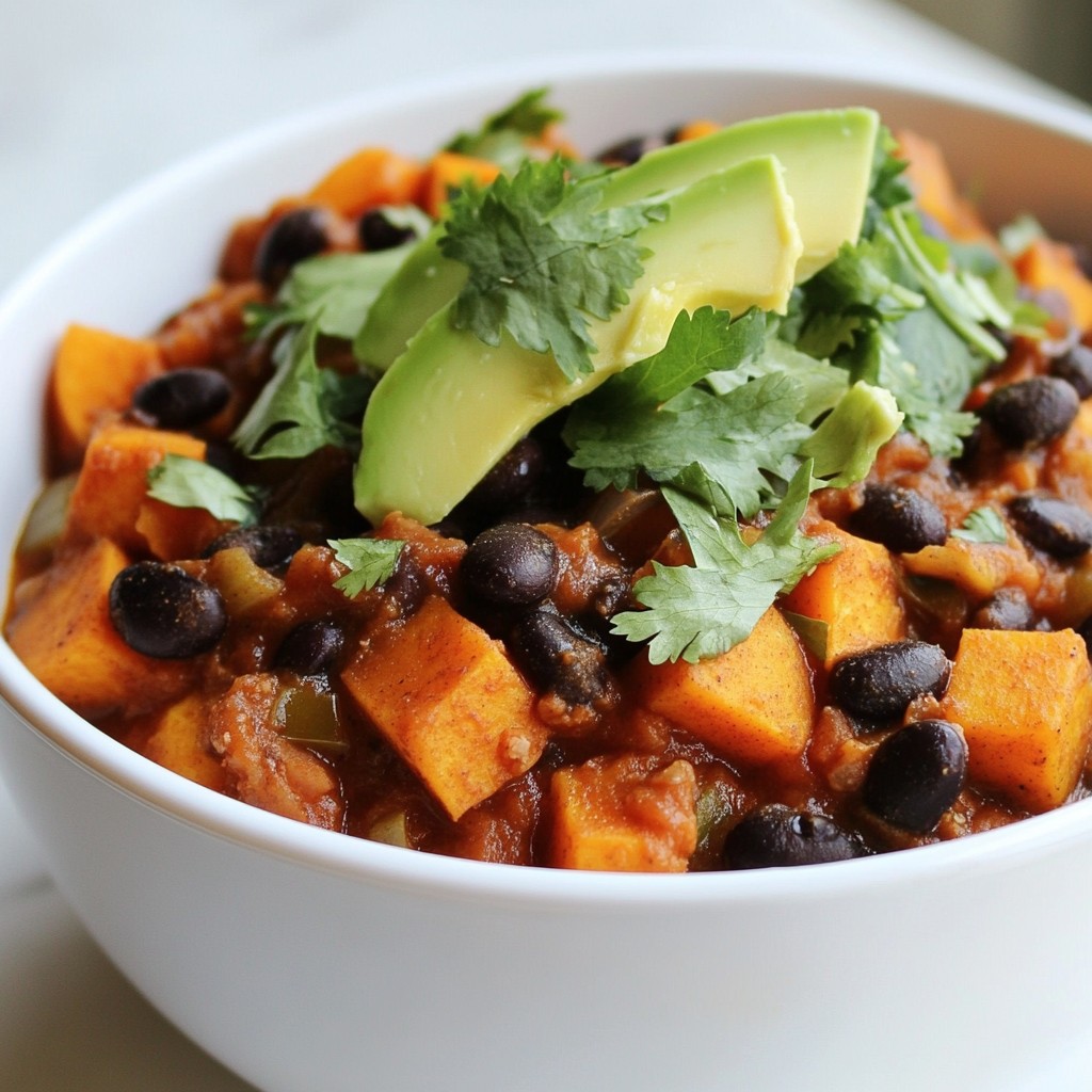 Sweet Potato Black Bean Chili Hearty and Healthy Dish