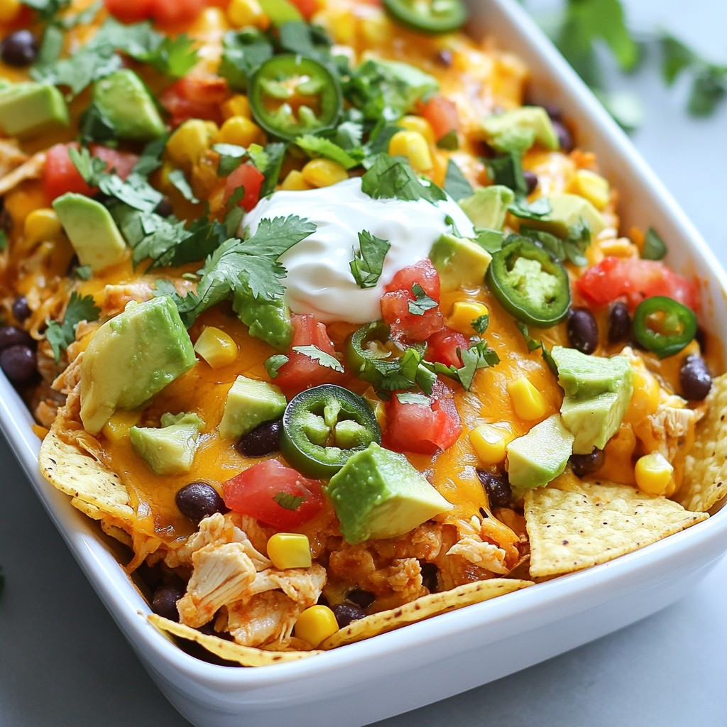 Loaded Chicken Nacho Casserole Tasty Family Meal
