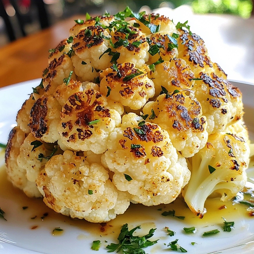 Charred Grilled Garlic Herb Cauliflower Delight