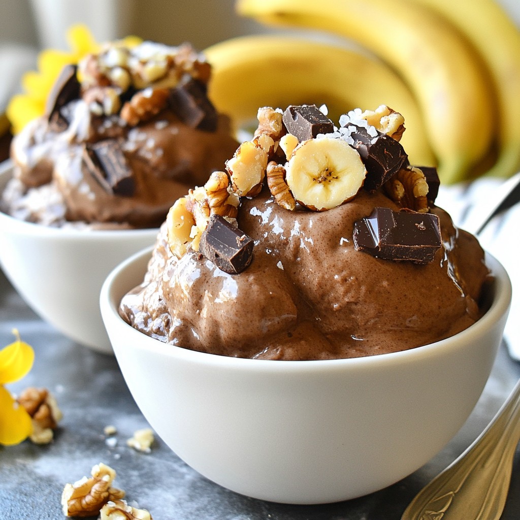 Chunky Monkey Banana Nice Cream Easy Dessert Treat