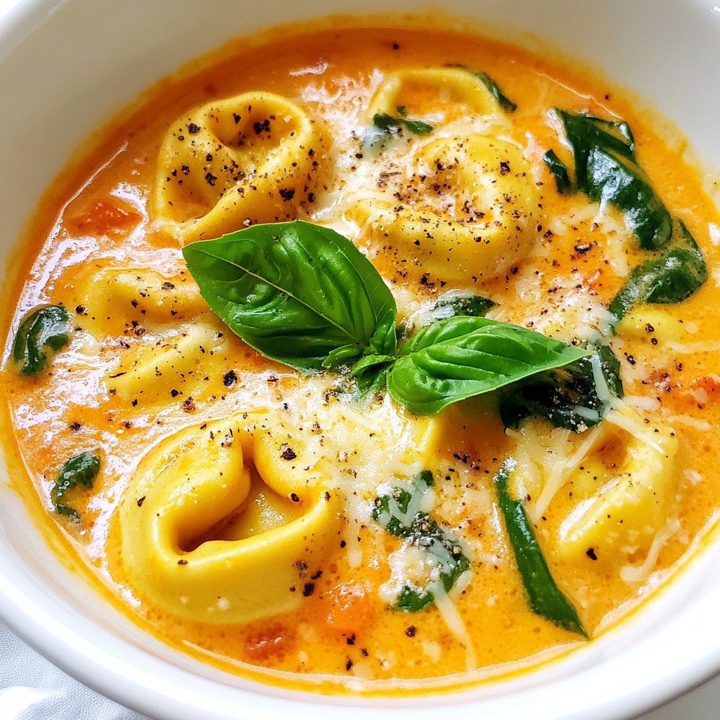Creamy Tomato Tortellini Soup Flavorful and Simple Meal