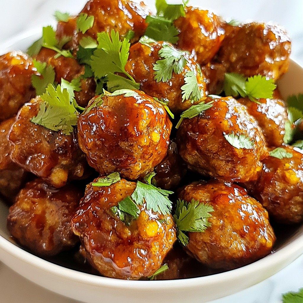 Honey Sriracha Glazed Meatballs Perfectly Crafted Dish