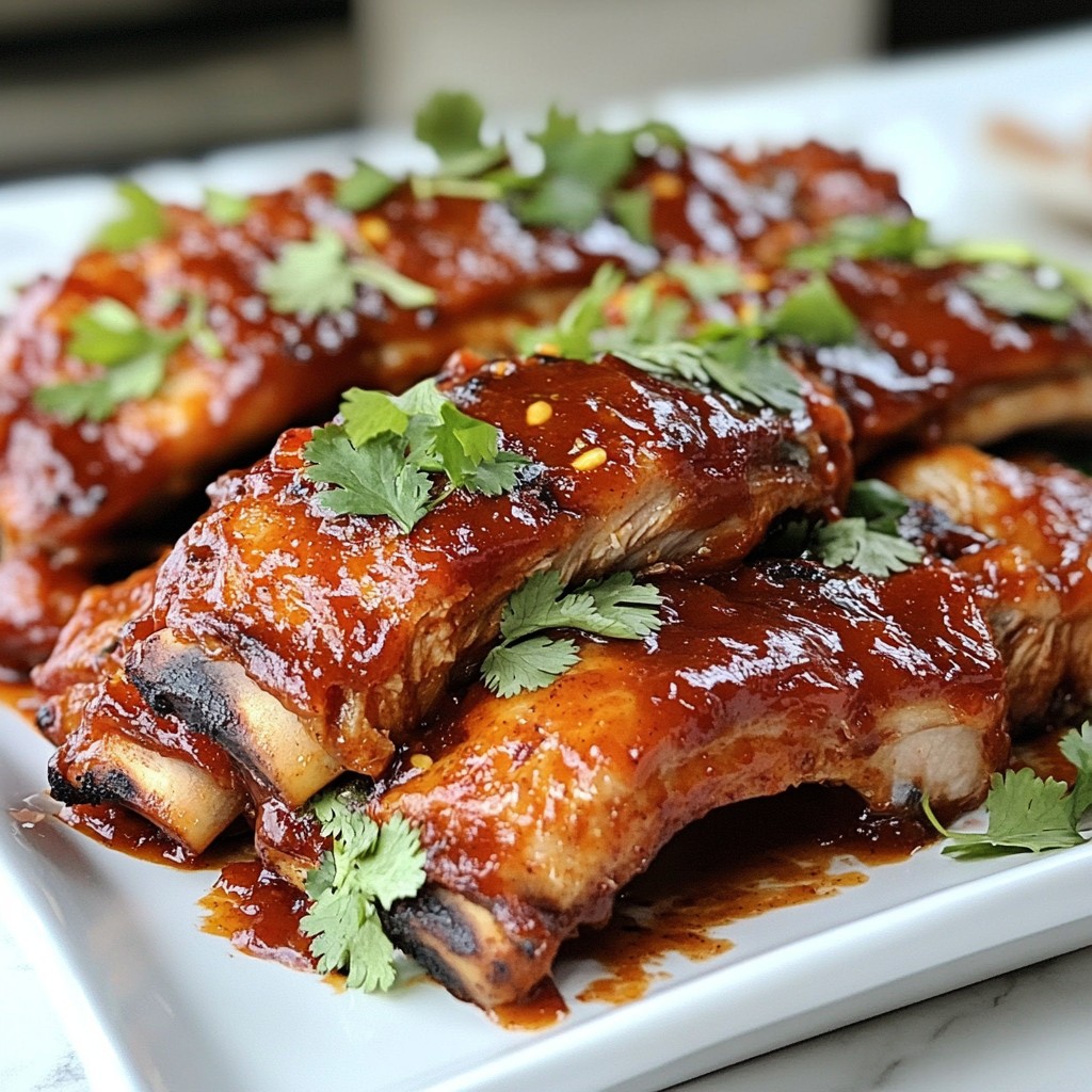 Sweet Smoked Barbecue Chicken Ribs Finger-Licking Good