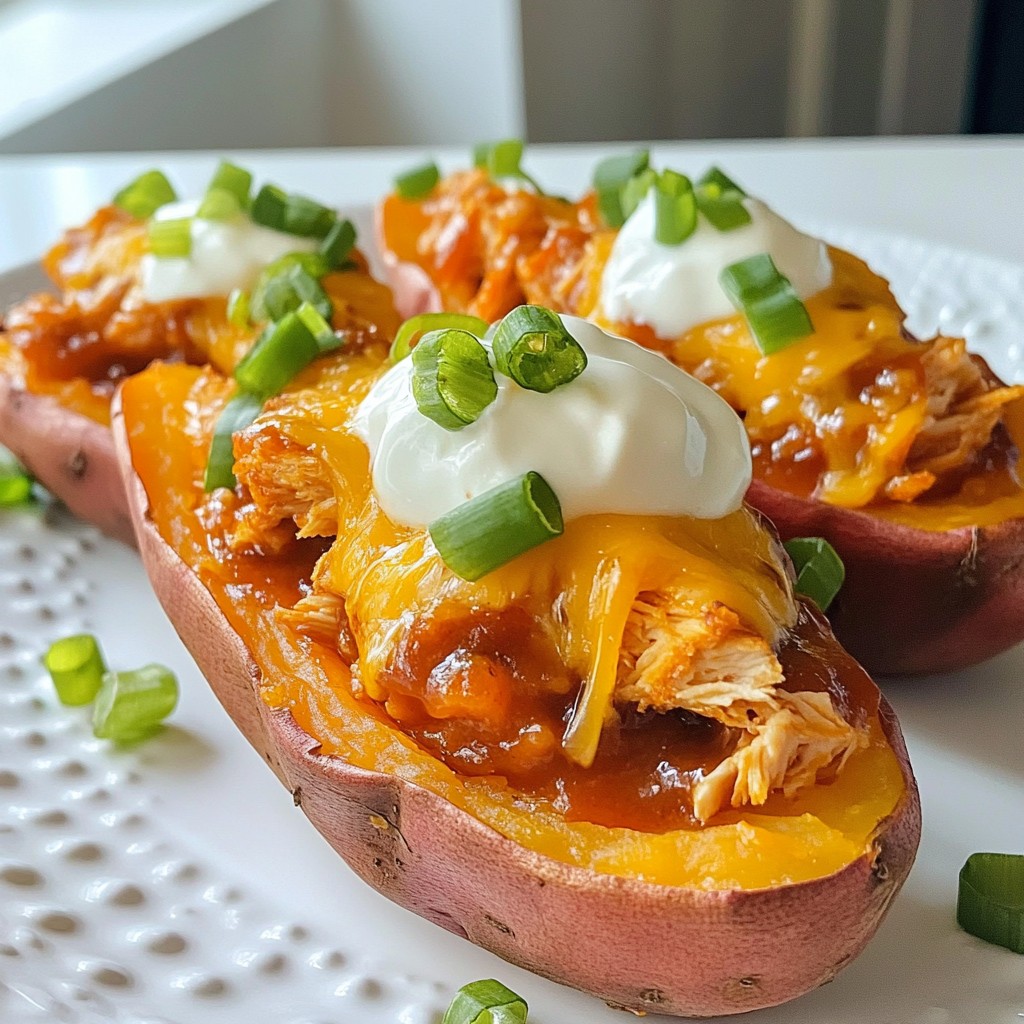 BBQ Chicken Sweet Potato Skins Flavorful Party Dish