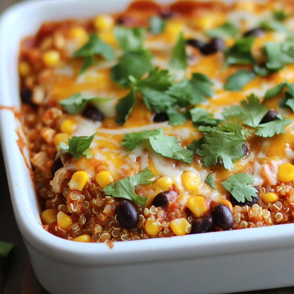 Chicken Enchilada Quinoa Bake Tasty and Easy Recipe