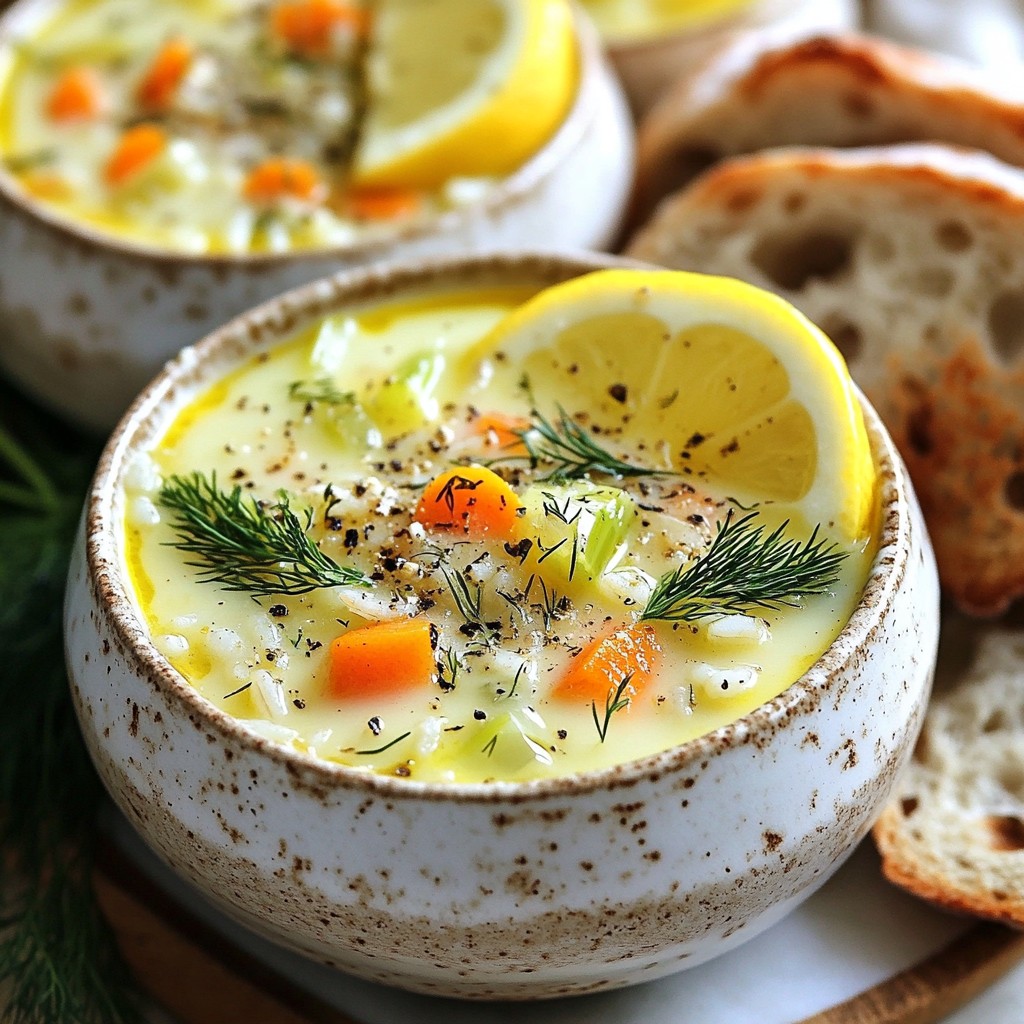 Greek Lemon Rice Soup Comforting and Flavorful Dish