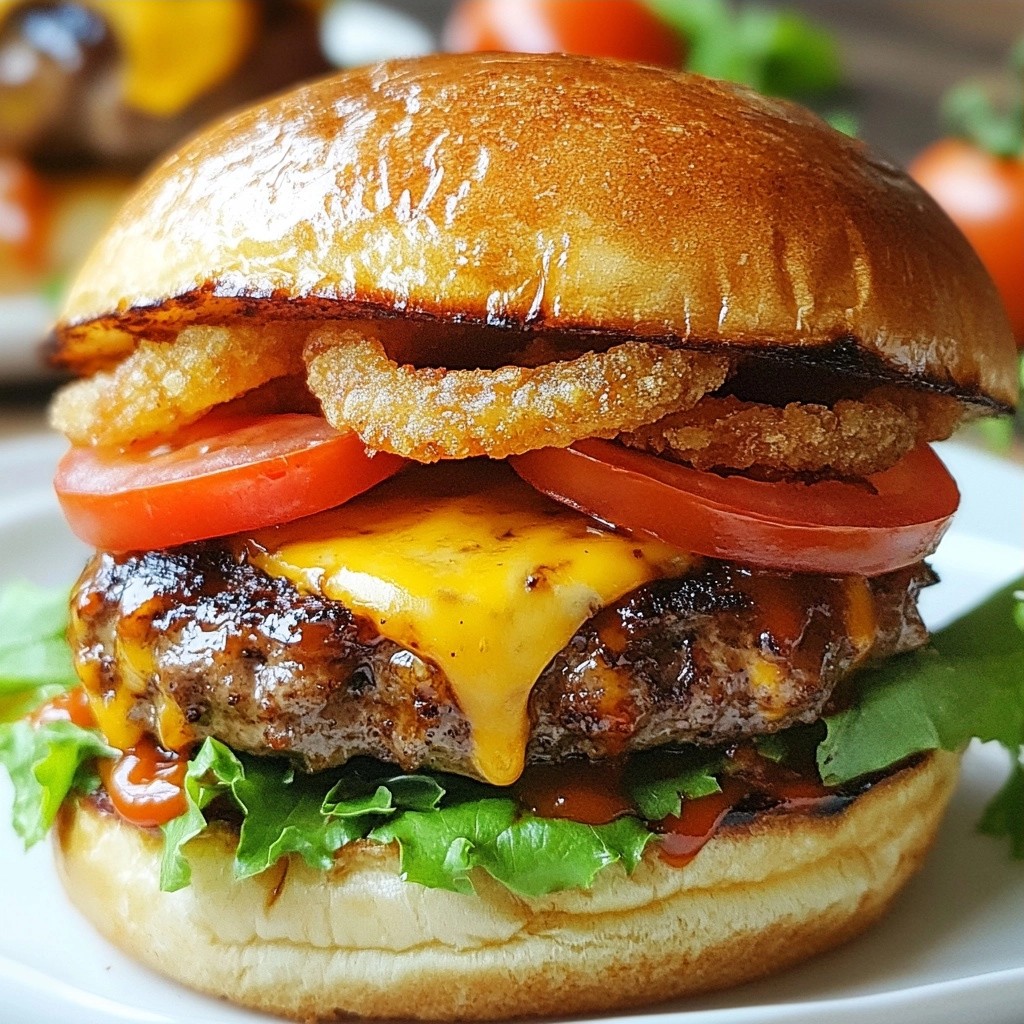 BBQ Turkey and Cheese Stuffed Burgers Delight Meal
