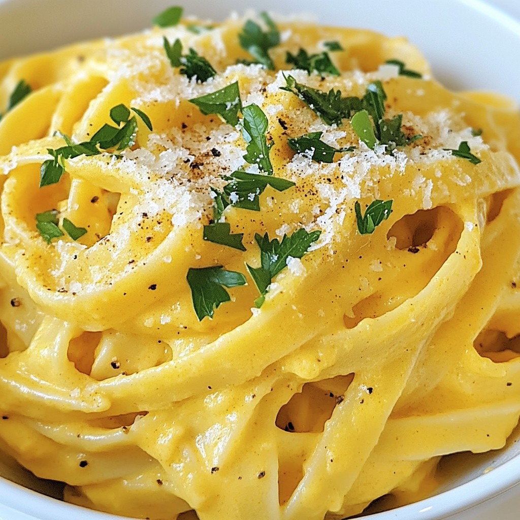 Creamy Pumpkin Alfredo Pasta Easy and Delicious Dish