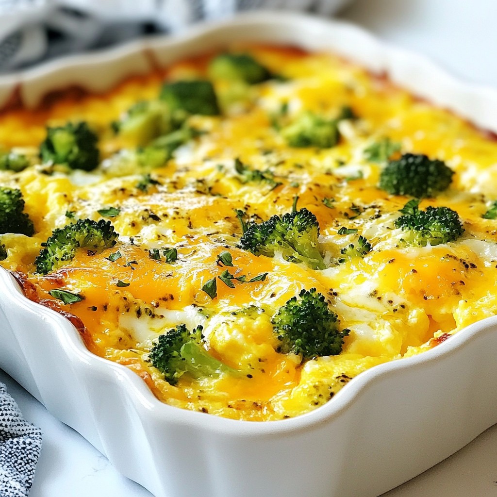 Broccoli Cheddar Egg Bake Easy and Flavorful Recipe