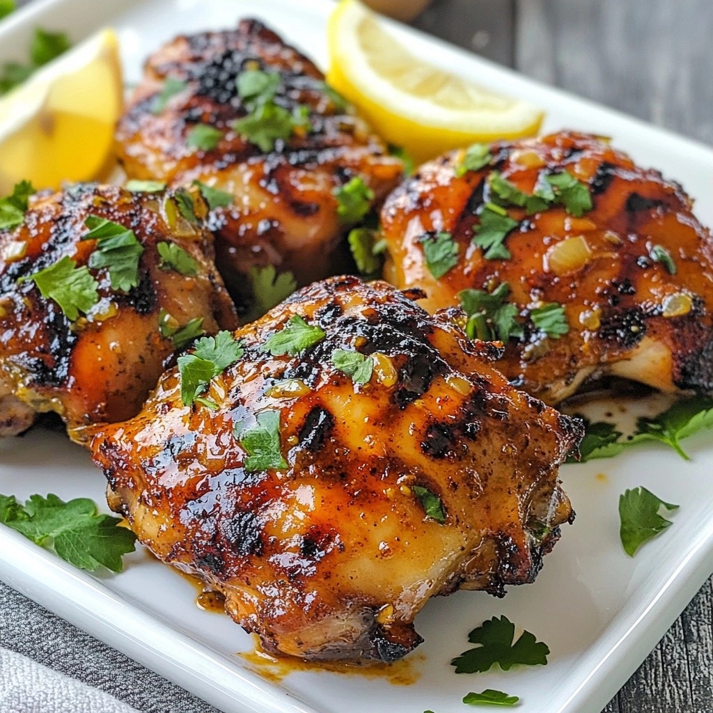 Spicy Grilled BBQ Moroccan Chicken Thighs Recipe