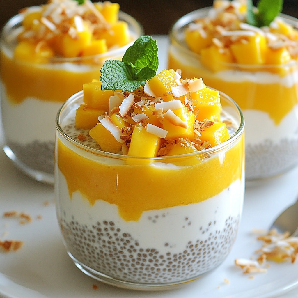 Mango Coconut Chia Pudding Healthy and Delicious Treat
