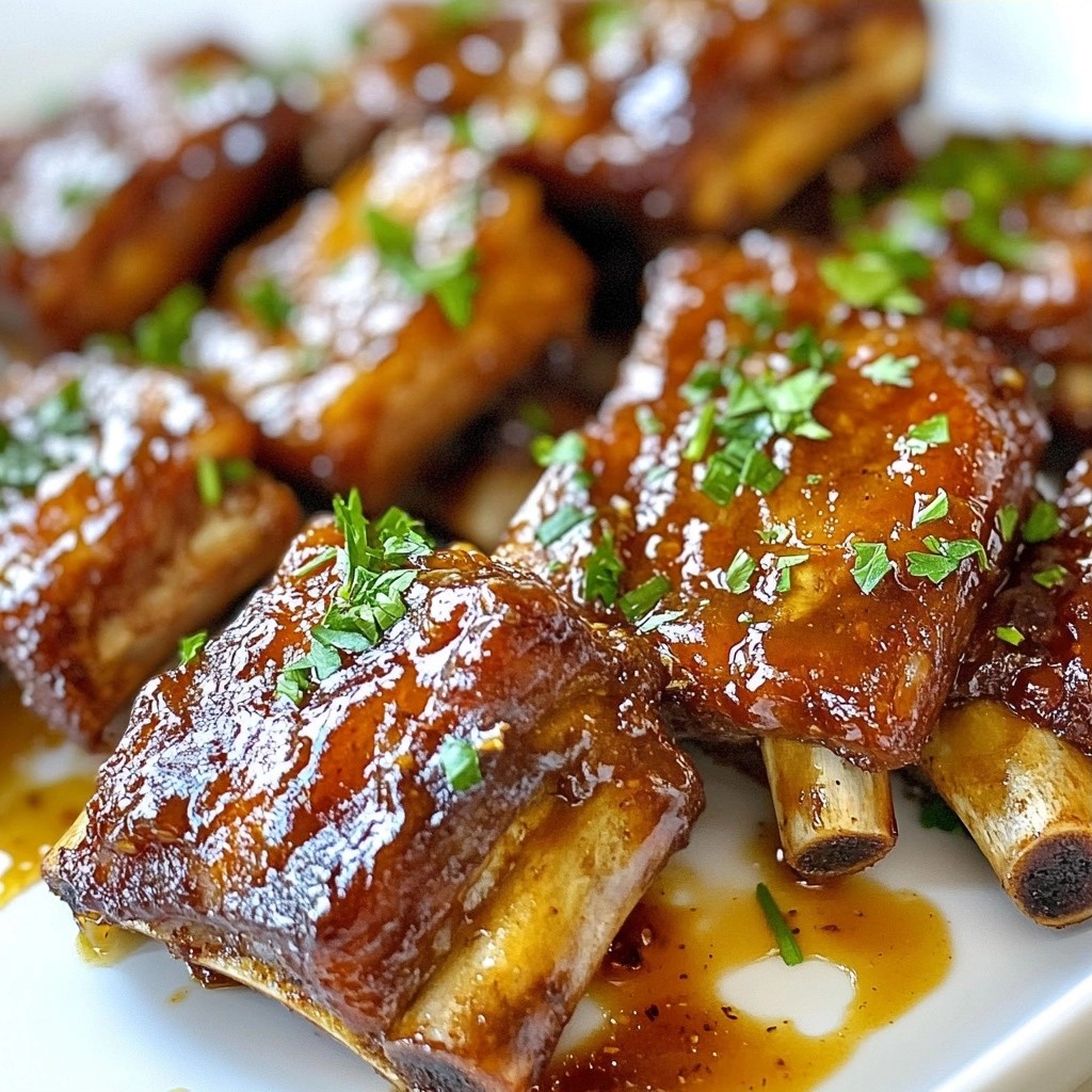 Tender BBQ Smoked Beef Riblets with Honey Glaze Recipe