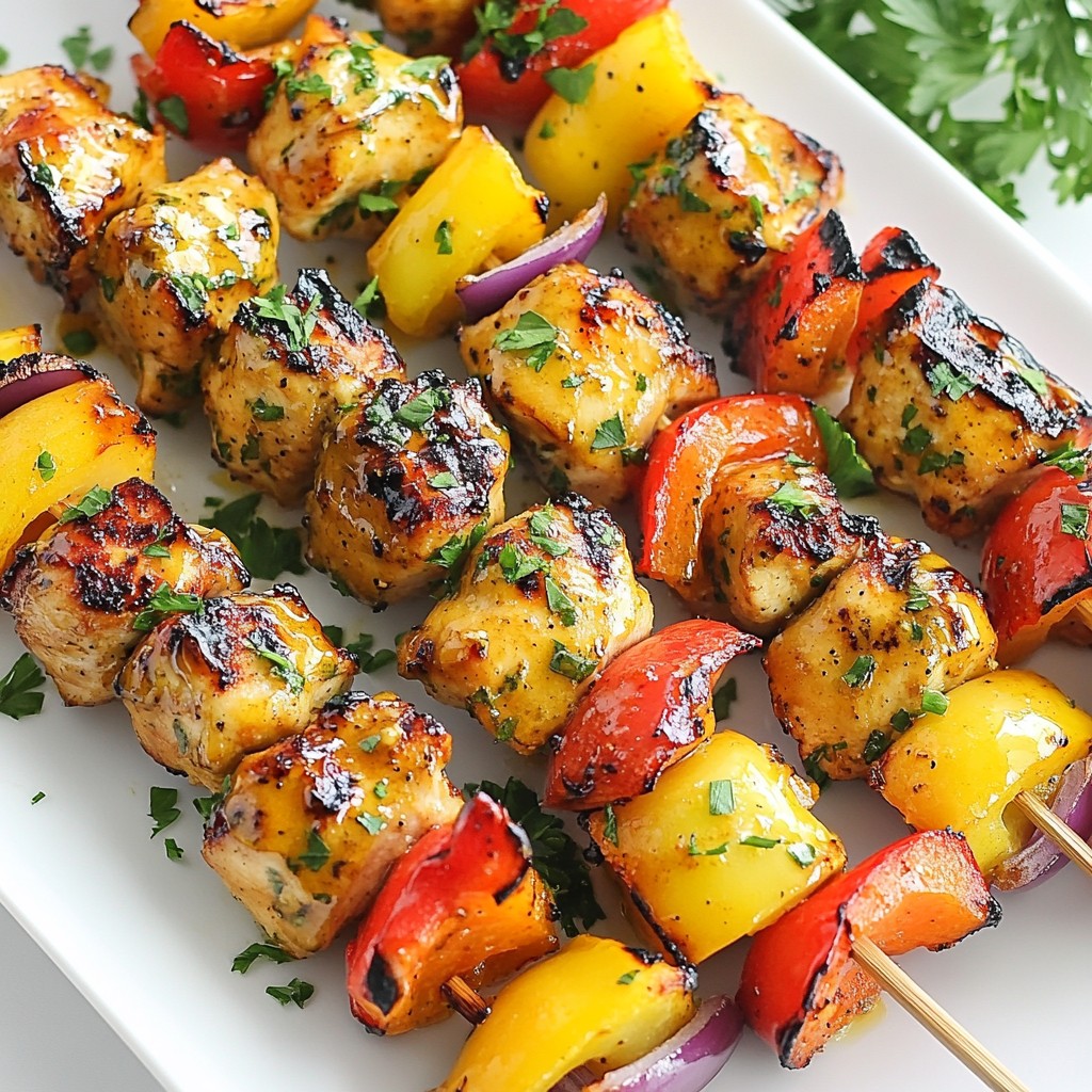 Honey Mustard Chicken Kabobs Tasty Grilled Delight