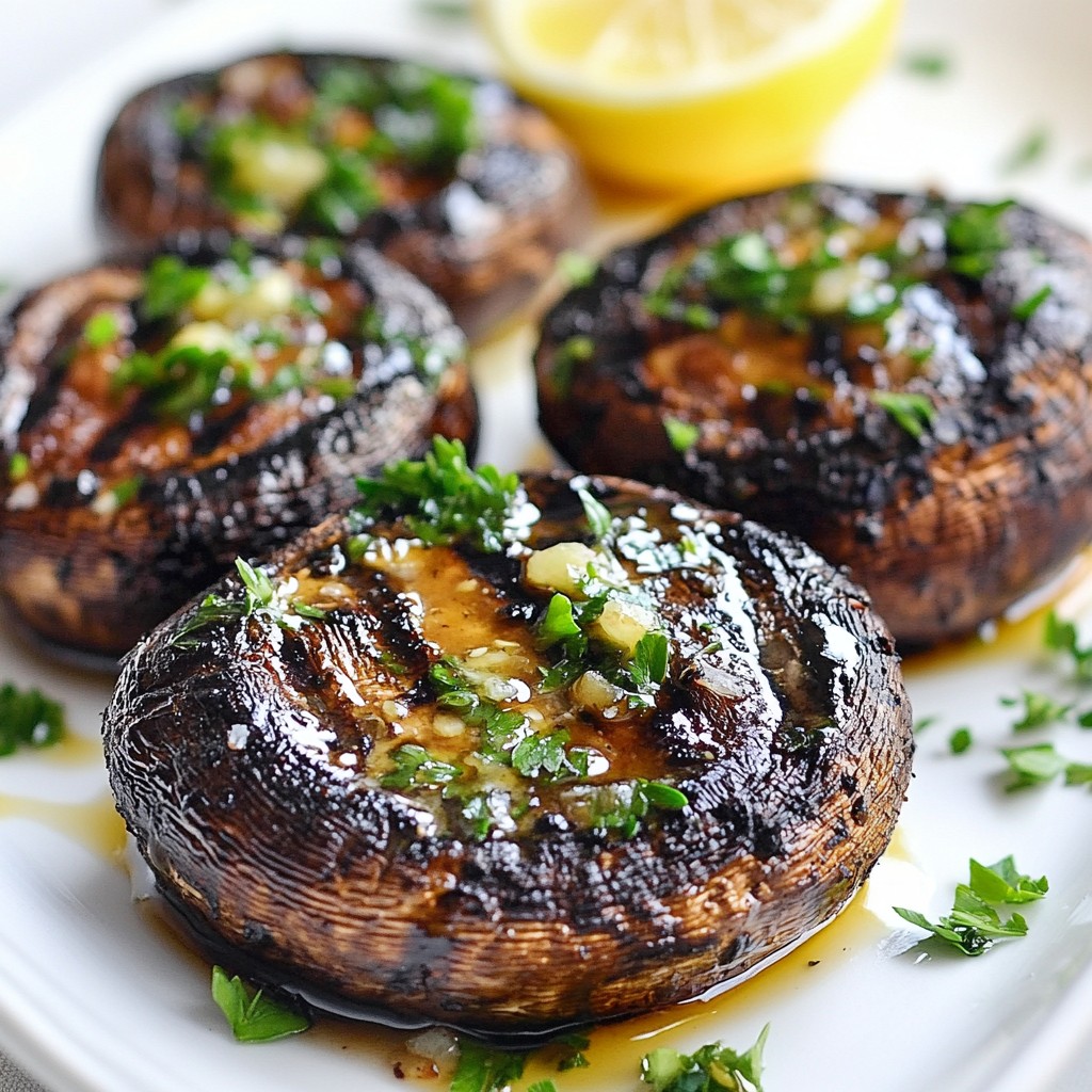 Garlic Butter Grilled Portobello Mushrooms Delight