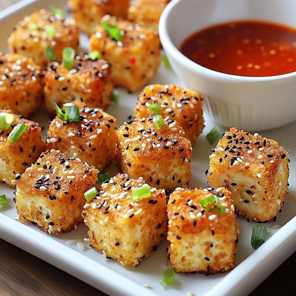 Spicy Sesame Crusted Tofu Nuggets Irresistible Delight